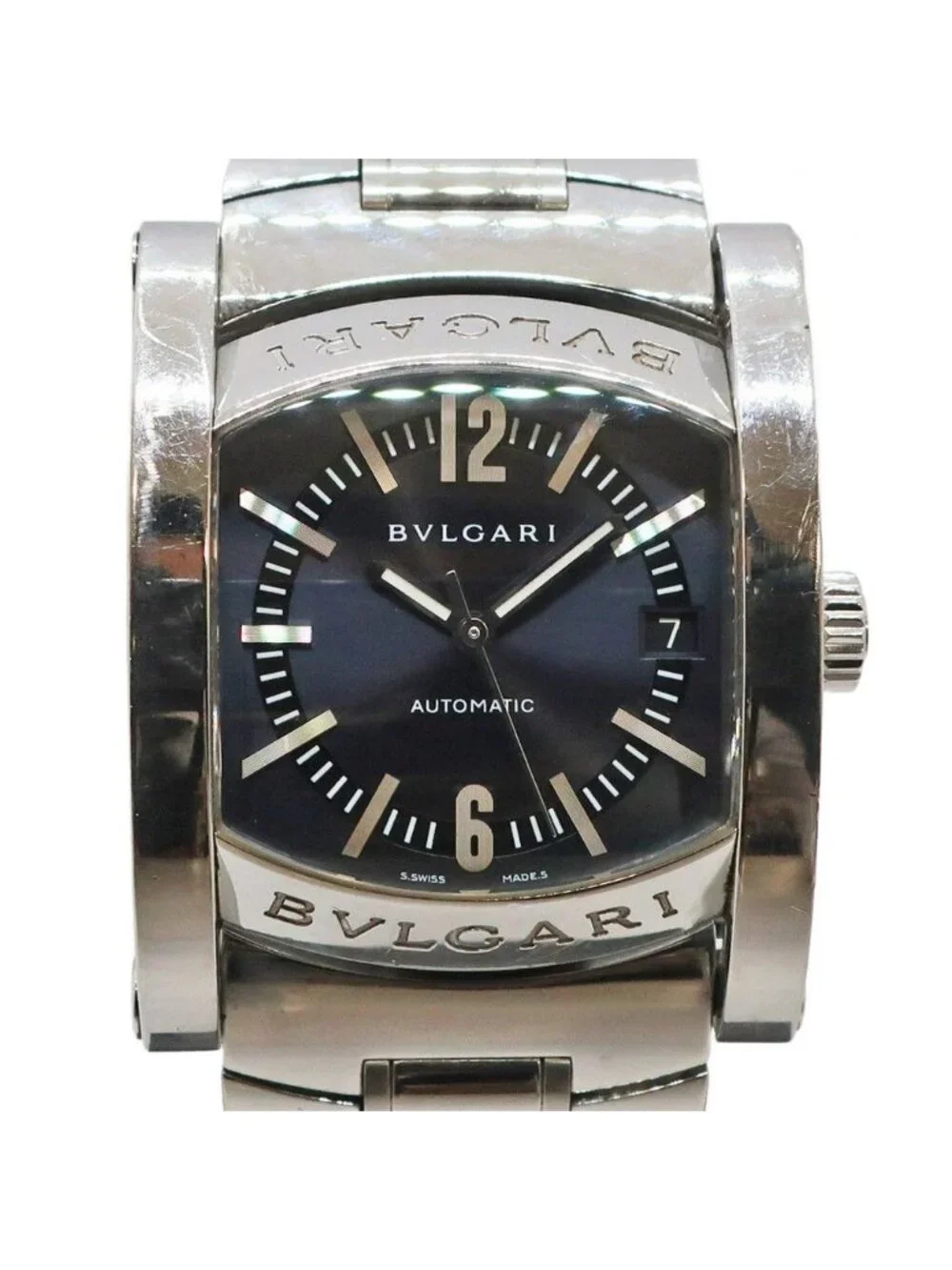 Bvlgari Heaven Assioma SS Blue Gray Automatic Winding Watch